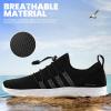 imageSEEKWAY Mens Womens Water Shoes Quick Dry Aqua Shoes Barefoot for Beach Surf Hiking Pool Water Sports1gblack White