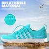 imageSEEKWAY Mens Womens Water Shoes Quick Dry Aqua Shoes Barefoot for Beach Surf Hiking Pool Water Sports1kblue Cyan
