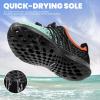 imageSEEKWAY Mens Womens Water Shoes Quick Dry Aqua Shoes Barefoot for Beach Surf Hiking Pool Water Sports1qcyan Black