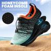 imageSEEKWAY Mens Womens Water Shoes Quick Dry Aqua Shoes Barefoot for Beach Surf Hiking Pool Water Sports1qcyan Black