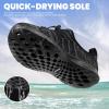 imageSEEKWAY Mens Womens Water Shoes Quick Dry Aqua Shoes Barefoot for Beach Surf Hiking Pool Water Sports1tblack