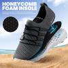 imageSEEKWAY Mens Womens Water Shoes Quick Dry Aqua Shoes Barefoot for Beach Surf Hiking Pool Water Sports2aknit Gray
