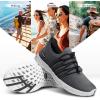 imageSEEKWAY Mens Womens Water Shoes Quick Dry Aqua Shoes Barefoot for Beach Surf Hiking Pool Water Sports2aknit Gray