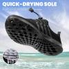 imageSEEKWAY Mens Womens Water Shoes Quick Dry Aqua Shoes Barefoot for Beach Surf Hiking Pool Water Sports2cknit Galaxy