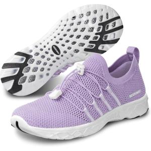 imageSEEKWAY Mens Womens Water Shoes Quick Dry Aqua Shoes Barefoot for Beach Surf Hiking Pool Water Sports1lpurple