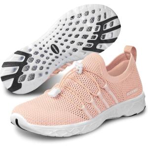 imageSEEKWAY Mens Womens Water Shoes Quick Dry Aqua Shoes Barefoot for Beach Surf Hiking Pool Water Sports1nchampagne
