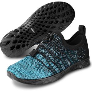 imageSEEKWAY Mens Womens Water Shoes Quick Dry Aqua Shoes Barefoot for Beach Surf Hiking Pool Water Sports1rblue Black