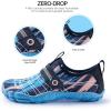 imageSEEKWAY Barefoot Water Shoes for Kids  Wide Toe Box and QuickDry Sand Shoes Toddler for Hiking Swim Beach Pool Kayak Sport Accessories Camping Essentials MustHaves for Boys Girls Sizes1anavy Blue
