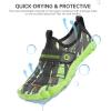imageSEEKWAY Barefoot Water Shoes for Kids  Wide Toe Box and QuickDry Sand Shoes Toddler for Hiking Swim Beach Pool Kayak Sport Accessories Camping Essentials MustHaves for Boys Girls Sizes1dblack Green