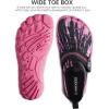 imageSEEKWAY Barefoot Water Shoes for Kids  Wide Toe Box and QuickDry Sand Shoes Toddler for Hiking Swim Beach Pool Kayak Sport Accessories Camping Essentials MustHaves for Boys Girls Sizes1bblack Pink