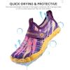 imageSEEKWAY Barefoot Water Shoes for Kids  Wide Toe Box and QuickDry Sand Shoes Toddler for Hiking Swim Beach Pool Kayak Sport Accessories Camping Essentials MustHaves for Boys Girls Sizes2eyellow Purple