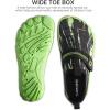 imageSEEKWAY Barefoot Water Shoes for Kids  Wide Toe Box and QuickDry Sand Shoes Toddler for Hiking Swim Beach Pool Kayak Sport Accessories Camping Essentials MustHaves for Boys Girls Sizes1dblack Green