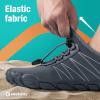 imageSEEKWAY Water Shoes Men Women Adult QuickDry Aqua Sock Barefoot for Beach Swim River Pool Lake Hiking Kayaking Surfing1f415 Dark Grey 35