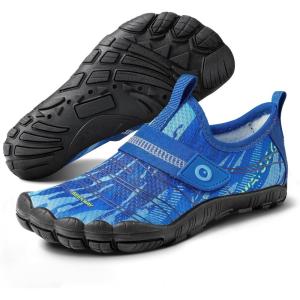 imageSEEKWAY Barefoot Water Shoes for Kids  Wide Toe Box and QuickDry Sand Shoes Toddler for Hiking Swim Beach Pool Kayak Sport Accessories Camping Essentials MustHaves for Boys Girls Sizes2anavy Blue