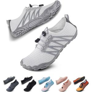 imageSEEKWAY Water Shoes Men Women Adult QuickDry Aqua Sock Barefoot for Beach Swim River Pool Lake Hiking Kayaking Surfing1a407 White