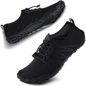 imageSEEKWAY Water Shoes Men Women Adult QuickDry Aqua Sock Barefoot for Beach Swim River Pool Lake Hiking Kayaking Surfing1b406 Black