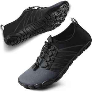 imageSEEKWAY Water Shoes Men Women Adult QuickDry Aqua Sock Barefoot for Beach Swim River Pool Lake Hiking Kayaking Surfing1h416 Gradient Dark Grey