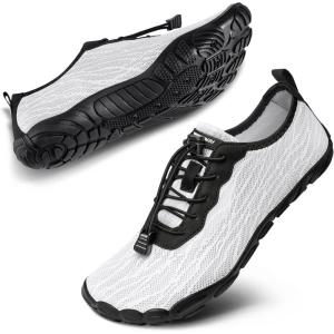 imageSEEKWAY Water Shoes Men Women Adult QuickDry Aqua Sock Barefoot for Beach Swim River Pool Lake Hiking Kayaking Surfing2fab004 White