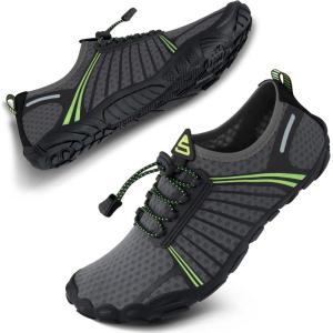 imageSEEKWAY Water Shoes Men Women Adult QuickDry Aqua Sock Barefoot for Beach Swim River Pool Lake Hiking Kayaking Surfing3a405 Blackgreen