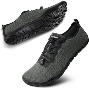imageSEEKWAY Water Shoes Men Women Adult QuickDry Aqua Sock Barefoot for Beach Swim River Pool Lake Hiking Kayaking Surfing3kab002 Dark Gray