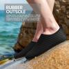 imageSEEKWAY Water Shoes Barefoot Aqua Socks QuickDry Non Slip Shoes for Beach Swim Pool River Boating Surf Women Men SK0021astripe Black2