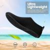 imageSEEKWAY Water Shoes Barefoot Aqua Socks QuickDry Non Slip Shoes for Beach Swim Pool River Boating Surf Women Men SK0021astripe Black2