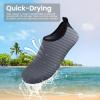 imageSEEKWAY Water Shoes Barefoot Aqua Socks QuickDry Non Slip Shoes for Beach Swim Pool River Boating Surf Women Men SK0021bstripe Grey2