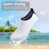 imageSEEKWAY Water Shoes Barefoot Aqua Socks QuickDry Non Slip Shoes for Beach Swim Pool River Boating Surf Women Men SK0021dstripe White2