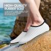 imageSEEKWAY Water Shoes Barefoot Aqua Socks QuickDry Non Slip Shoes for Beach Swim Pool River Boating Surf Women Men SK0021dstripe White2