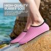 imageSEEKWAY Water Shoes Barefoot Aqua Socks QuickDry Non Slip Shoes for Beach Swim Pool River Boating Surf Women Men SK0021estripe Pink2