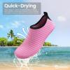 imageSEEKWAY Water Shoes Barefoot Aqua Socks QuickDry Non Slip Shoes for Beach Swim Pool River Boating Surf Women Men SK0021estripe Pink2