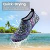 imageSEEKWAY Water Shoes Barefoot Aqua Socks QuickDry Non Slip Shoes for Beach Swim Pool River Boating Surf Women Men SK0022g1219 Floral Glass