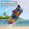 imageSEEKWAY Water Shoes Barefoot Aqua Socks QuickDry Non Slip Shoes for Beach Swim Pool River Boating Surf Women Men SK0022s1001 Rainbow Tiedye