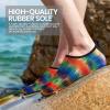 imageSEEKWAY Water Shoes Barefoot Aqua Socks QuickDry Non Slip Shoes for Beach Swim Pool River Boating Surf Women Men SK0022s1001 Rainbow Tiedye