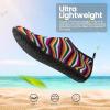imageSEEKWAY Water Shoes Barefoot Aqua Socks QuickDry Non Slip Shoes for Beach Swim Pool River Boating Surf Women Men SK0022t1044 Rainbow Curve