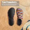 imageSEEKWAY Water Shoes Barefoot Aqua Socks QuickDry Non Slip Shoes for Beach Swim Pool River Boating Surf Women Men SK0022t1044 Rainbow Curve