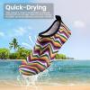 imageSEEKWAY Water Shoes Barefoot Aqua Socks QuickDry Non Slip Shoes for Beach Swim Pool River Boating Surf Women Men SK0022t1044 Rainbow Curve