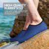 imageSEEKWAY Water Shoes Barefoot Aqua Socks QuickDry Non Slip Shoes for Beach Swim Pool River Boating Surf Women Men SK0025dstripe Blue2