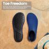 imageSEEKWAY Water Shoes Barefoot Aqua Socks QuickDry Non Slip Shoes for Beach Swim Pool River Boating Surf Women Men SK0025dstripe Blue2