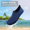 imageSEEKWAY Water Shoes Barefoot Aqua Socks QuickDry Non Slip Shoes for Beach Swim Pool River Boating Surf Women Men SK0025dstripe Blue2