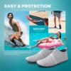 imageSEEKWAY Water Shoes QuickDry Aqua Socks Barefoot Slipon for Beach Pool Swim River Yoga Lake Surf Women Men SK0011bsplice Grayish