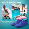 imageSEEKWAY Water Shoes QuickDry Aqua Socks Barefoot Slipon for Beach Pool Swim River Yoga Lake Surf Women Men SK0011csplice Blue