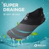 imageSEEKWAY Water Shoes QuickDry Aqua Socks Barefoot Slipon for Beach Pool Swim River Yoga Lake Surf Women Men SK0011esplice Blackgrey