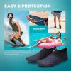 imageSEEKWAY Water Shoes QuickDry Aqua Socks Barefoot Slipon for Beach Pool Swim River Yoga Lake Surf Women Men SK0011fsplice Blackblue