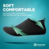 imageSEEKWAY Water Shoes QuickDry Aqua Socks Barefoot Slipon for Beach Pool Swim River Yoga Lake Surf Women Men SK0012awave Black