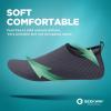 imageSEEKWAY Water Shoes QuickDry Aqua Socks Barefoot Slipon for Beach Pool Swim River Yoga Lake Surf Women Men SK0012bwave Grey