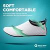 imageSEEKWAY Water Shoes QuickDry Aqua Socks Barefoot Slipon for Beach Pool Swim River Yoga Lake Surf Women Men SK0012cwave White