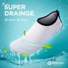 imageSEEKWAY Water Shoes QuickDry Aqua Socks Barefoot Slipon for Beach Pool Swim River Yoga Lake Surf Women Men SK0012cwave White