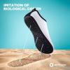 imageSEEKWAY Water Shoes QuickDry Aqua Socks Barefoot Slipon for Beach Pool Swim River Yoga Lake Surf Women Men SK0012cwave White