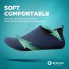 imageSEEKWAY Water Shoes QuickDry Aqua Socks Barefoot Slipon for Beach Pool Swim River Yoga Lake Surf Women Men SK0012dwave Blue